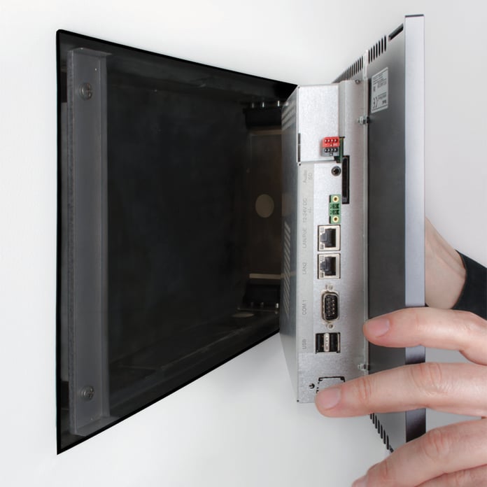 Touch panel for building automation, easy to install
