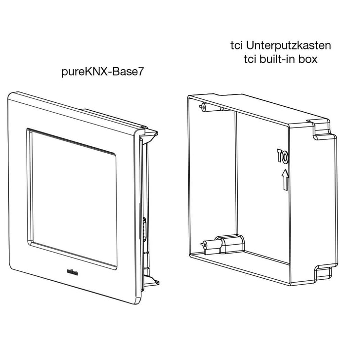 Touch panel flush-mounted box
