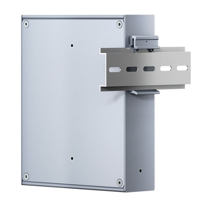 Industrial computer DIN rail mounting