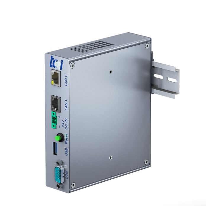 Industrial computer DIN rail mounting
