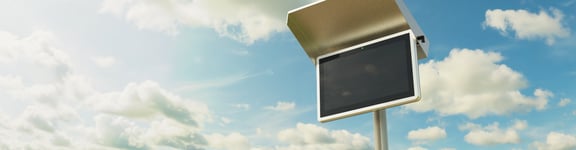 outdoor panel with sun protection