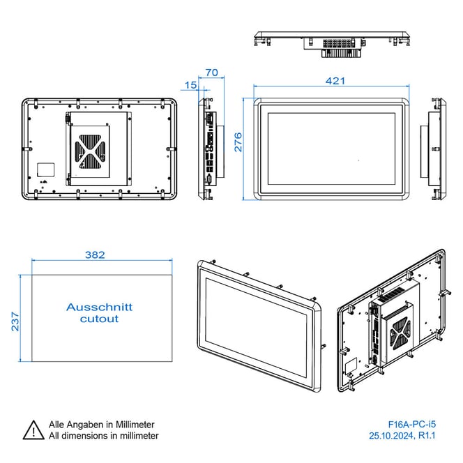 Windows Touchpanel 16-Zoll