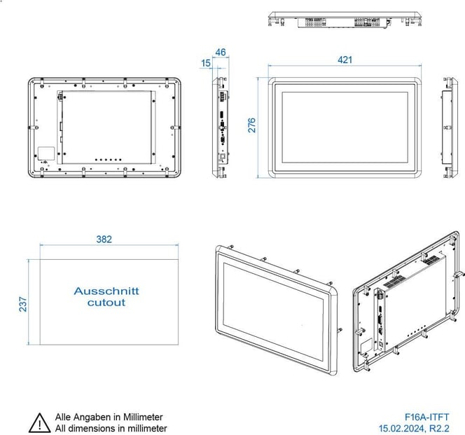 Monitor 16-Zoll Industrie